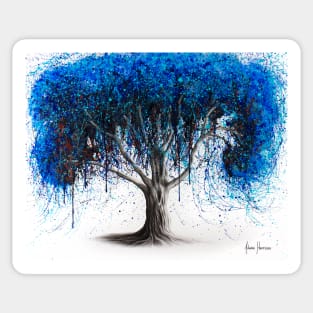 Blue Moonlight Tree Sticker